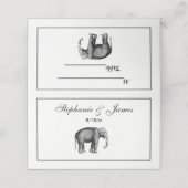 ヴィンテージ象スケッチ プレイスカード (外部開封)