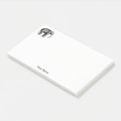 ヴィンテージ象スケッチ ポストイット (アングル)