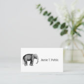 ヴィンテージ象スケッチ 名刺 (スタンド正面)
