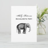 ヴィンテージ象スケッチ 招待状 (スタンド正面)