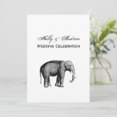 ヴィンテージ象スケッチ 招待状 (スタンド正面)