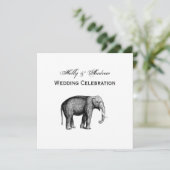 ヴィンテージ象スケッチ 招待状 (スタンド正面)