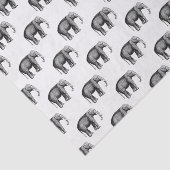 ヴィンテージ象スケッチ 薄葉紙 (詳細)