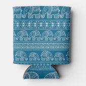 ヴィンテージ象フレームイラストレーション 缶クーラー (正面)