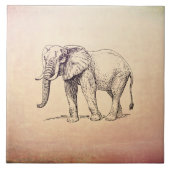 ヴィンテージ象 タイル (正面)