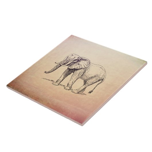 ヴィンテージ象 タイル (側面)