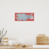 ヴィンテージ象 ポスター (キッチン)