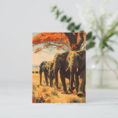 ヴィンテージ象 ポストカード (スタンド正面)