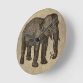 ヴィンテージ象 ラウンド壁時計 (傾斜)