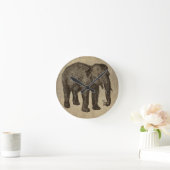 ヴィンテージ象 ラウンド壁時計 (ホーム)