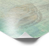 ヴィンテージ貝殻、ヒトデ及びウマ フォトプリント (角)