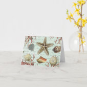 ヴィンテージ貝…ノートカード カード (黄色い花)