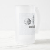 ヴィンテージ貝 フロストグラスビールジョッキ (正面右)