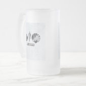 ヴィンテージ貝 フロストグラスビールジョッキ (正面左)