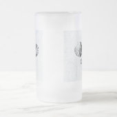 ヴィンテージ貝 フロストグラスビールジョッキ (中央)