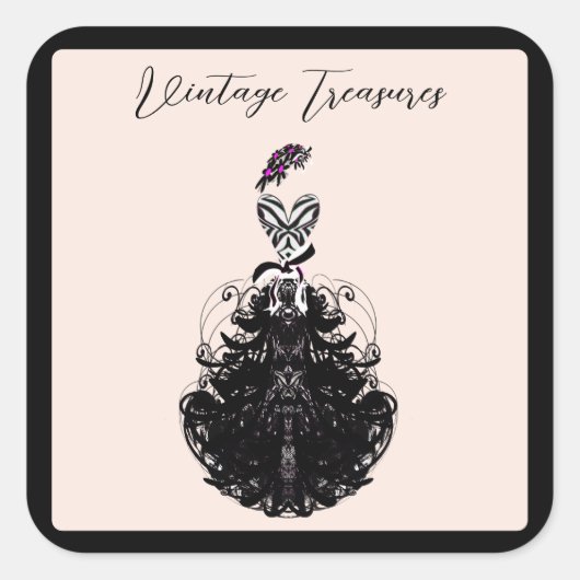 ヴィンテージ財宝ファッションパーティーディーバ スクエアシール (正面)