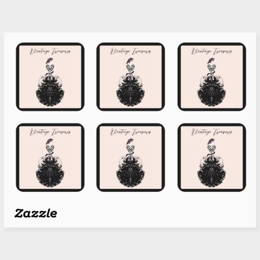 ヴィンテージ財宝ファッションパーティーディーバ スクエアシール (シート)