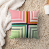 ヴィンテージ財宝 – 抽象芸術アートonスイートピンク クッション (ブランケット)