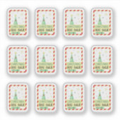 ヴィンテージ販売のクリスマスツリー付きシール シール (正面)