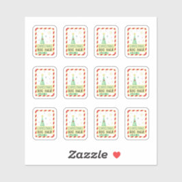 ヴィンテージ販売のクリスマスツリー付きシール シール