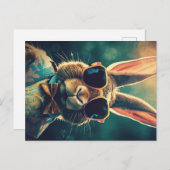 ヴィンテージ貴族のイースターバニーはサングラスを着て ポストカード (正面/裏面)