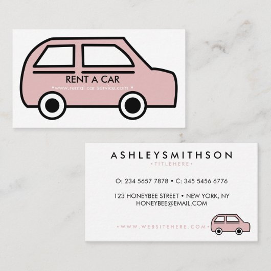 ヴィンテージ賃貸車 名刺 (正面/裏面)