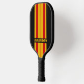 ヴィンテージ資本市会ストライプ議の名称 ピックルボールラケット (左)