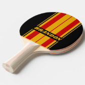 ヴィンテージ資本市会ストライプ議の名称 卓球ラケット (正面アングル)