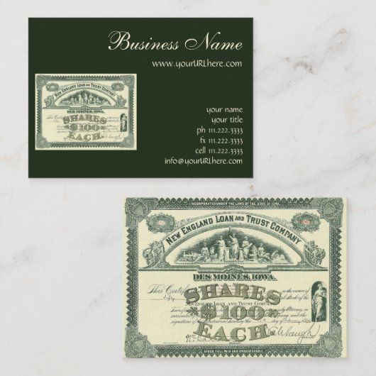 ヴィンテージ資本証券事業金融 名刺 (正面/裏面)