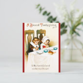 ヴィンテージ賛美された感謝祭 シーズンポストカード (スタンド正面)