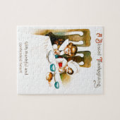 ヴィンテージ賛美された感謝祭 ジグソーパズル (横)