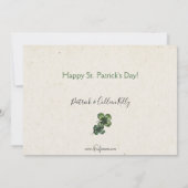 ヴィンテージ賛美アイリッシュ&クローバー華美フレーム シーズンカード (裏面)