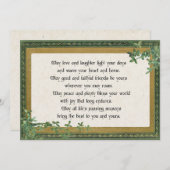 ヴィンテージ賛美アイリッシュ&クローバー華美フレーム シーズンカード (正面/裏面)