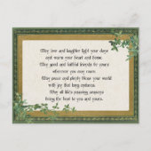 ヴィンテージ賛美アイリッシュ&クローバー華美フレーム シーズンポストカード (正面)