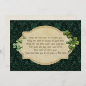 ヴィンテージ賛美アイルランドとシャムロック シーズンカード (正面/裏面)