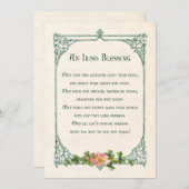 ヴィンテージ賛美アイルランドのシャームロックとフレ素朴ーム シーズンカード (正面/裏面)