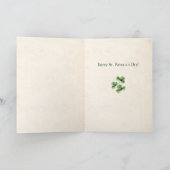 ヴィンテージ賛美アイルランドのシャームロックとフレ素朴ーム シーズンカード (内部)