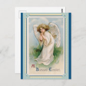 ヴィンテージ賛美イースターグリーティングエンジェル ポストカード (正面/裏面)