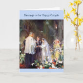 ヴィンテージ賛美ウェディング – ハッピーカップルへ カード (黄色い花)