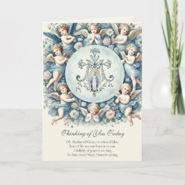 ヴィンテージ賛美ママメアリーと天使 カード