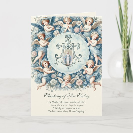 ヴィンテージ賛美ママメアリーと天使 カード (正面)