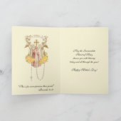 ヴィンテージ賛美ヴァージンメアリーカトリック母の日 カード (内部)