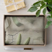 ヴィンテージ赤いイースターの卵とユリの花 薄葉紙 (ギフト)