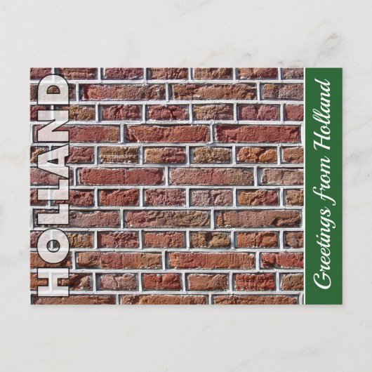 ヴィンテージ赤いオランダBrickworkポインティング写真 ポストカード (正面)