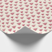 ヴィンテージ赤いクリスマスツリー ラッピングペーパー (角)