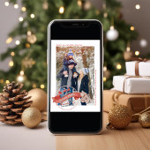 ヴィンテージ赤いスレイの乗り物　１枚の写真 シーズンカード