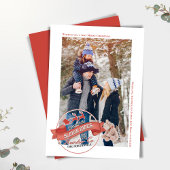 ヴィンテージ赤いスレイの乗り物　１枚の写真 シーズンカード