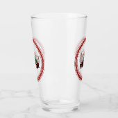 ヴィンテージ赤いトラックのメリークリスマス！ タンブラーグラス (左)