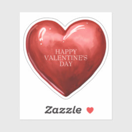 ヴィンテージ赤いハートバレンタインデー シール