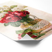 ヴィンテージ赤いバラと赤ちゃんの息 フォトプリント            (角)